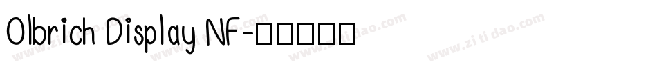 Olbrich Display NF字体转换